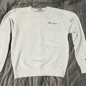 Champion Gray Crewneck Sweater Soft Fleece Classic
